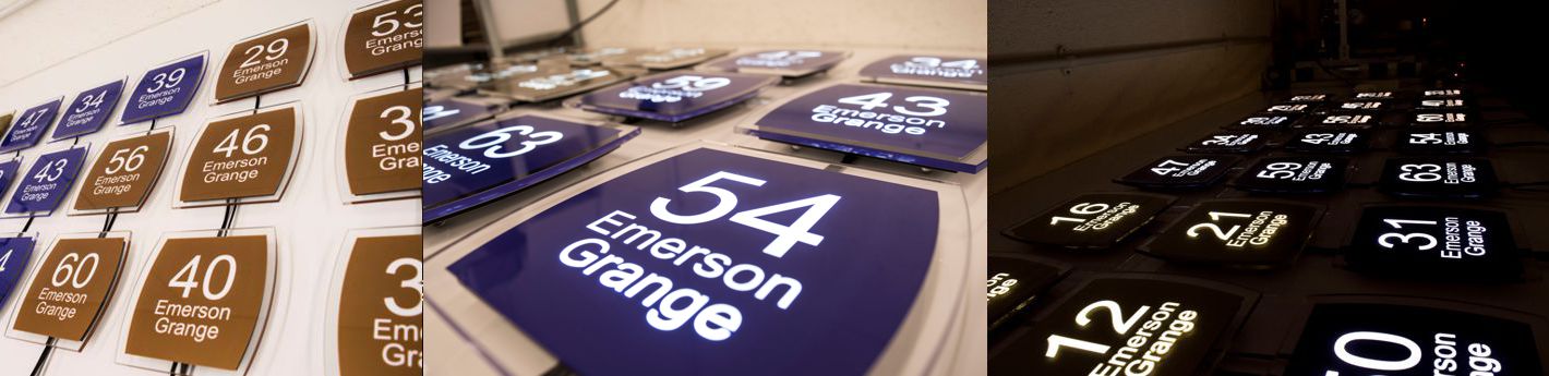 Production of Sirius 165 LED illuminated number signs for trade customer